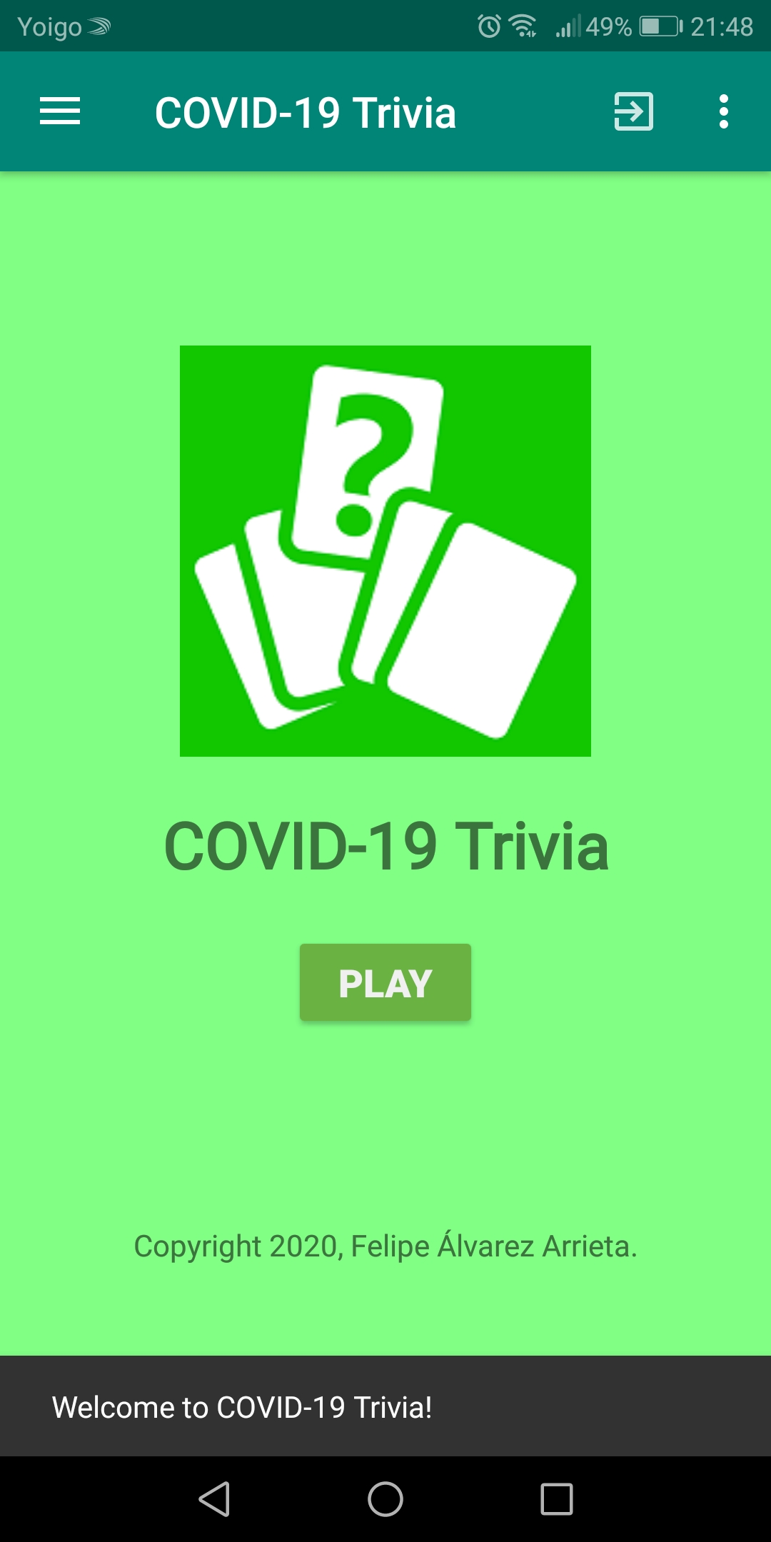 covid trivial gratis online