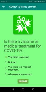 covid trivia app free online